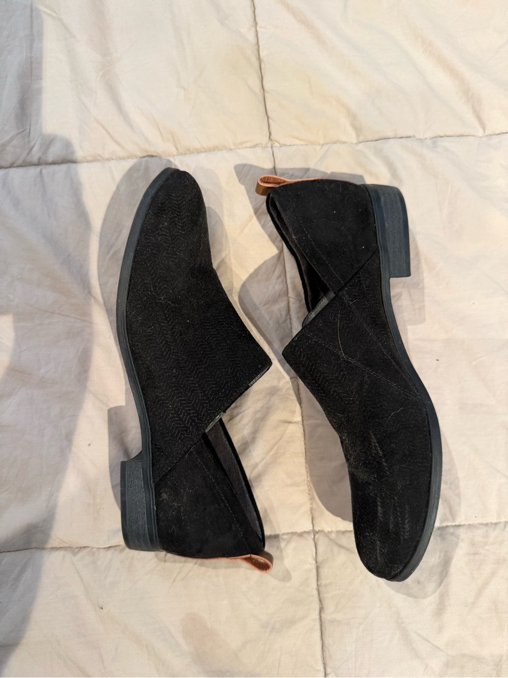 Women’s Black Suede Slip-On Dress Loafers